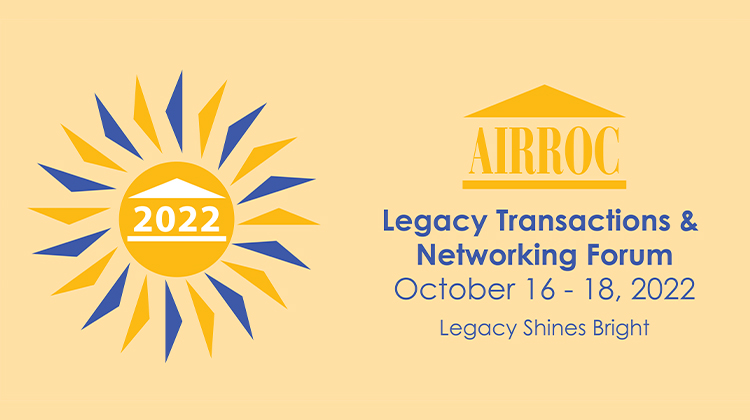 The AIRROC 18<sup>th</sup> Annual NJ Legacy Transactions and Networking Forum Returns to Jersey City
